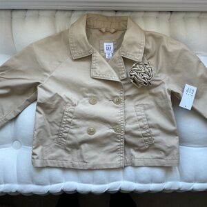 [Baby Gap] NWT Tan Double-Breasted Jacket 18-24 months